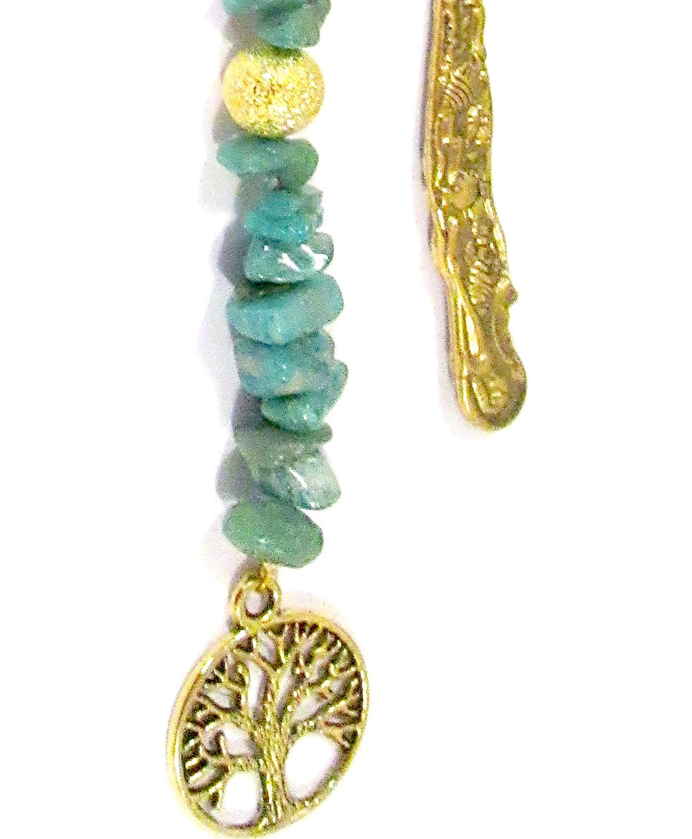 Thumbnail: Book Marks Gemstone - Small gold or copper - 12cms