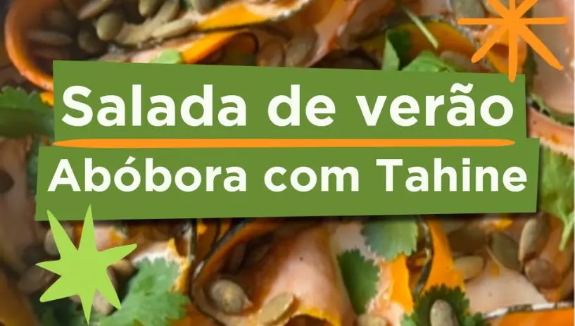 Receita de Salada de Abóbora com Tahine super simples de fazer!