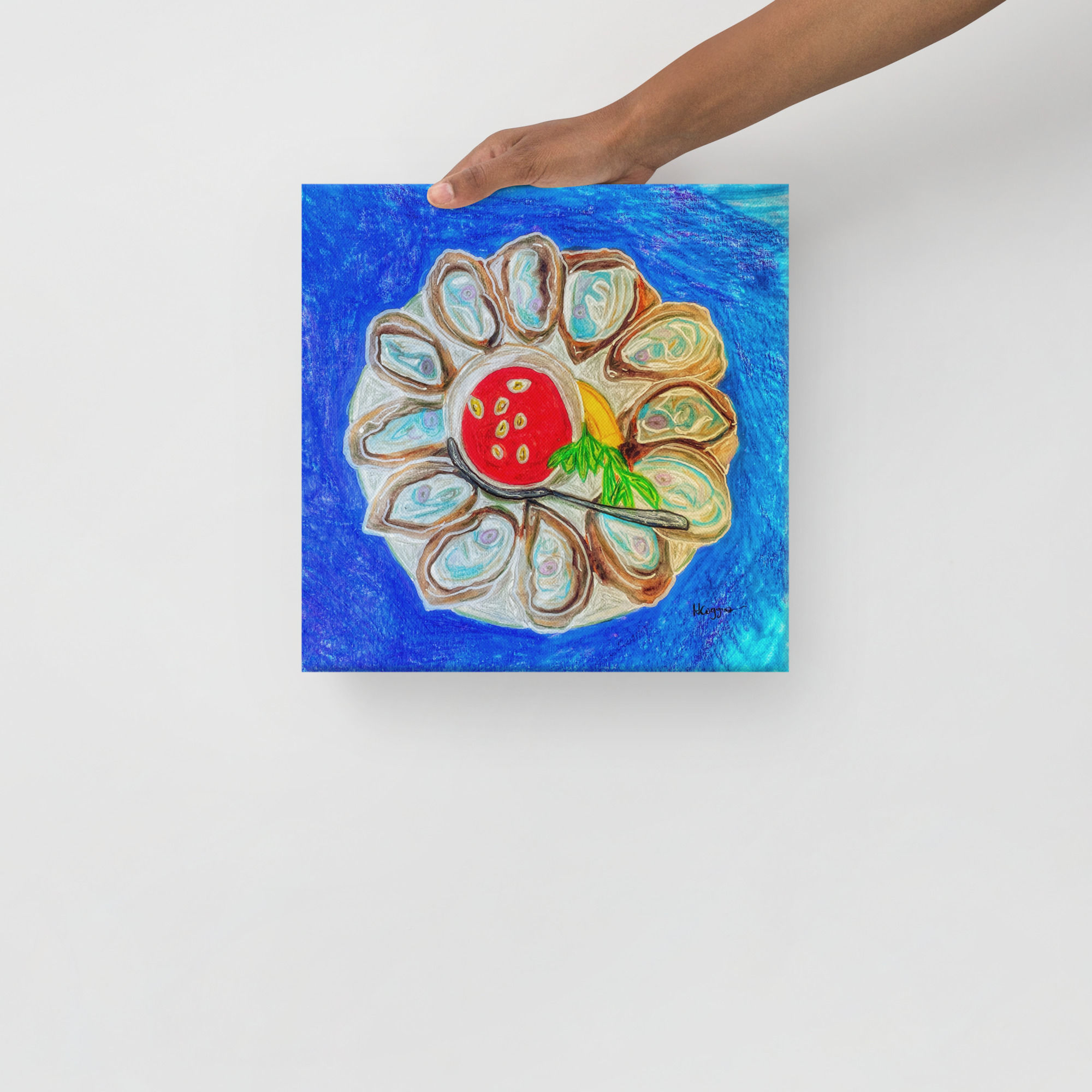 Canvas: Oysters on the half shell