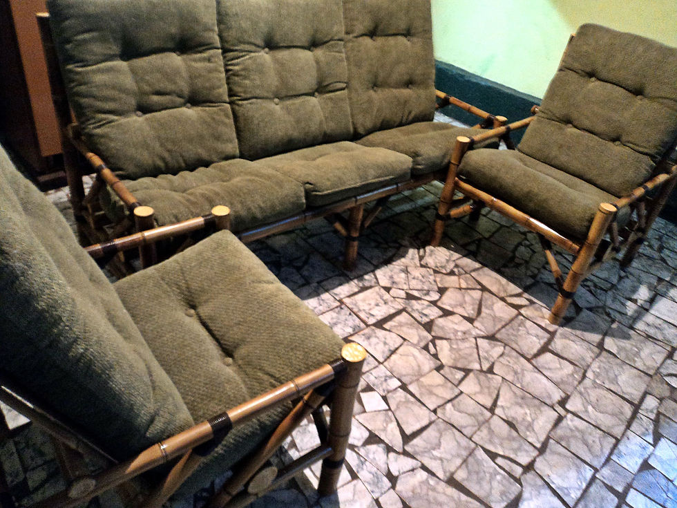 Jogo de Sala em Bambu Cana da Índia