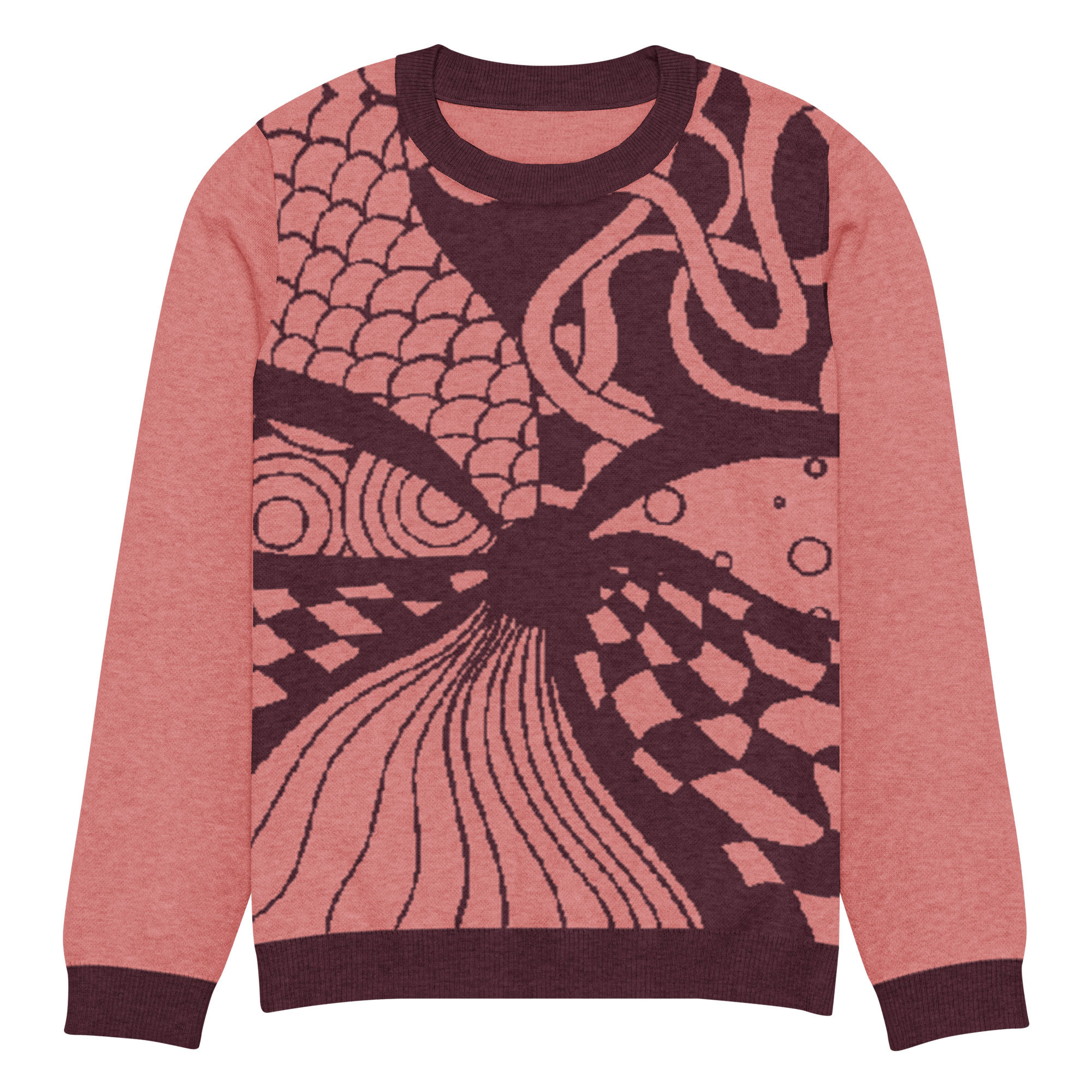 Knitted crew neck sweater