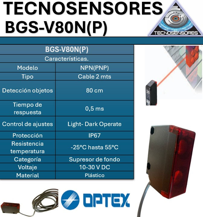 Sensor Auto Reflex BGS-V80N / BGS-V80P
