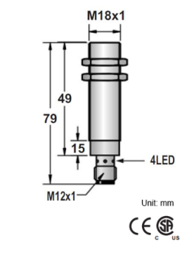 Sensor Inductivo Programable Inductivo programable 18 mm | Tecnosensores