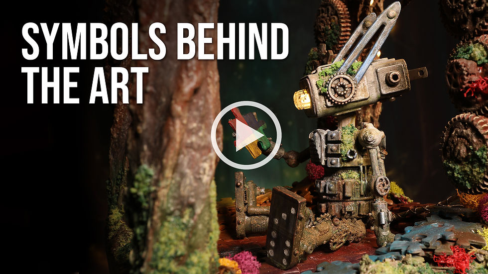 Learn about the hidden symbols found in, "The Robot, the Butterfly, and the Lantern."