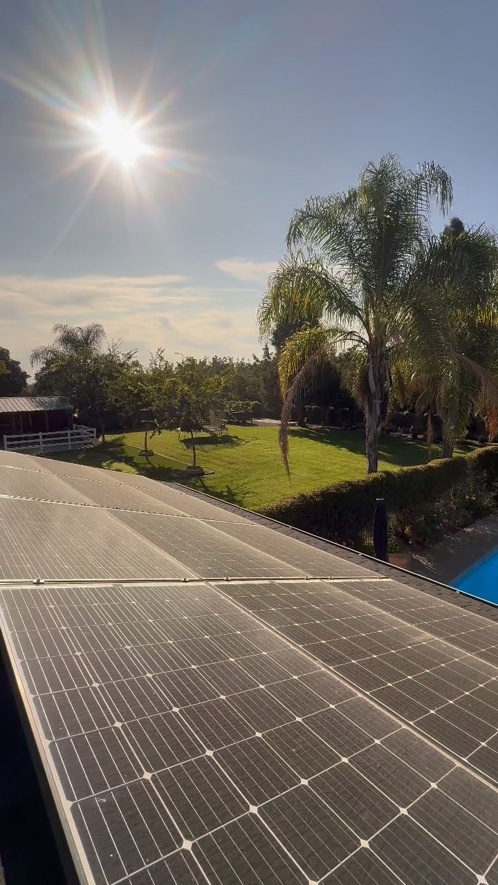 A frame from the solar-cleaning post shared September 17.