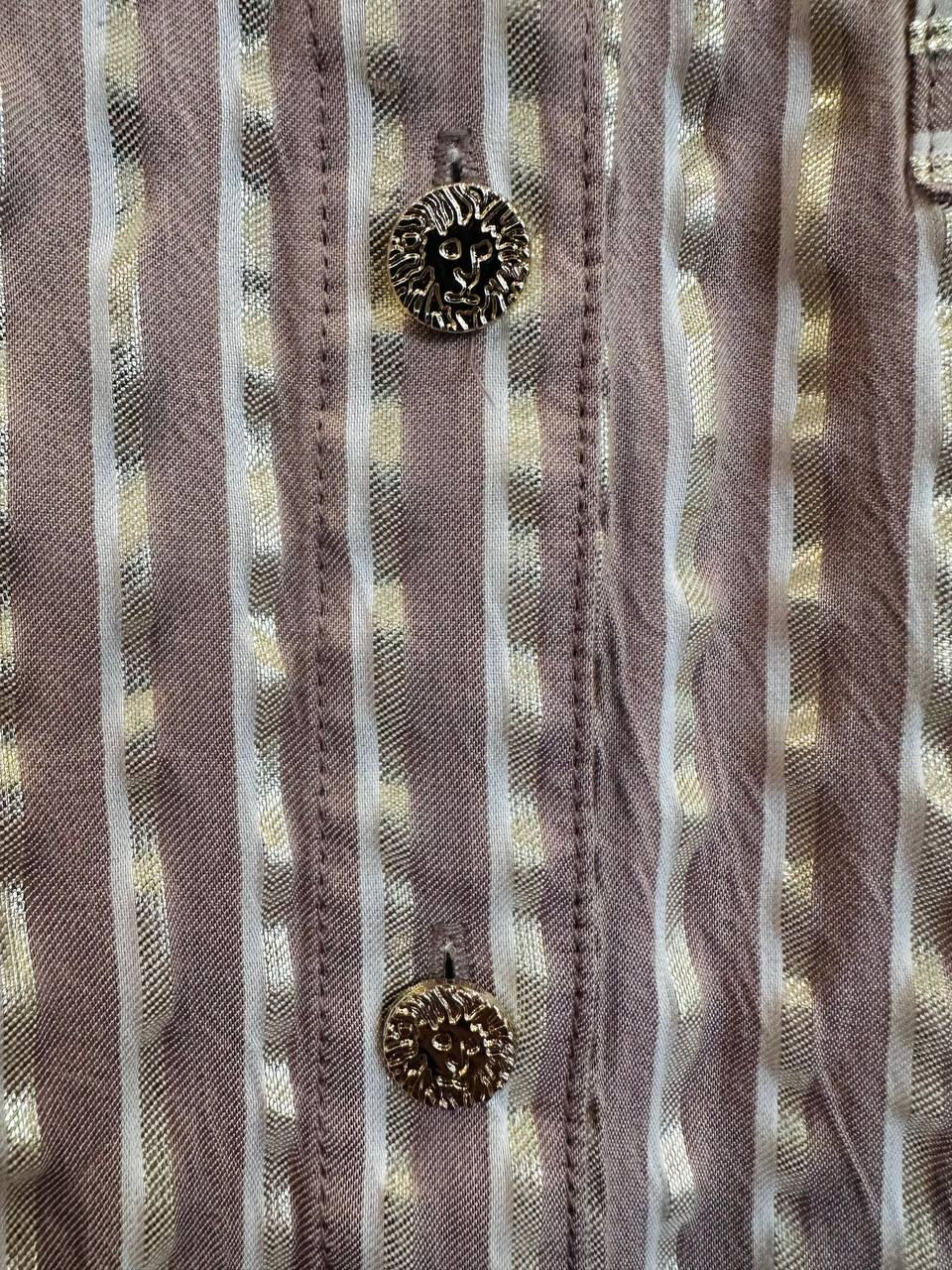 Thumbnail: ANNE KLEIN Blouse with golden stripes