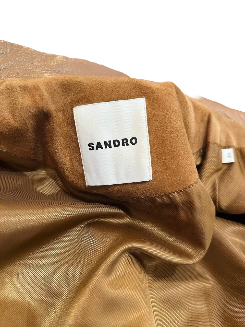 Thumbnail: SANDRO Fringe Leather Jacket