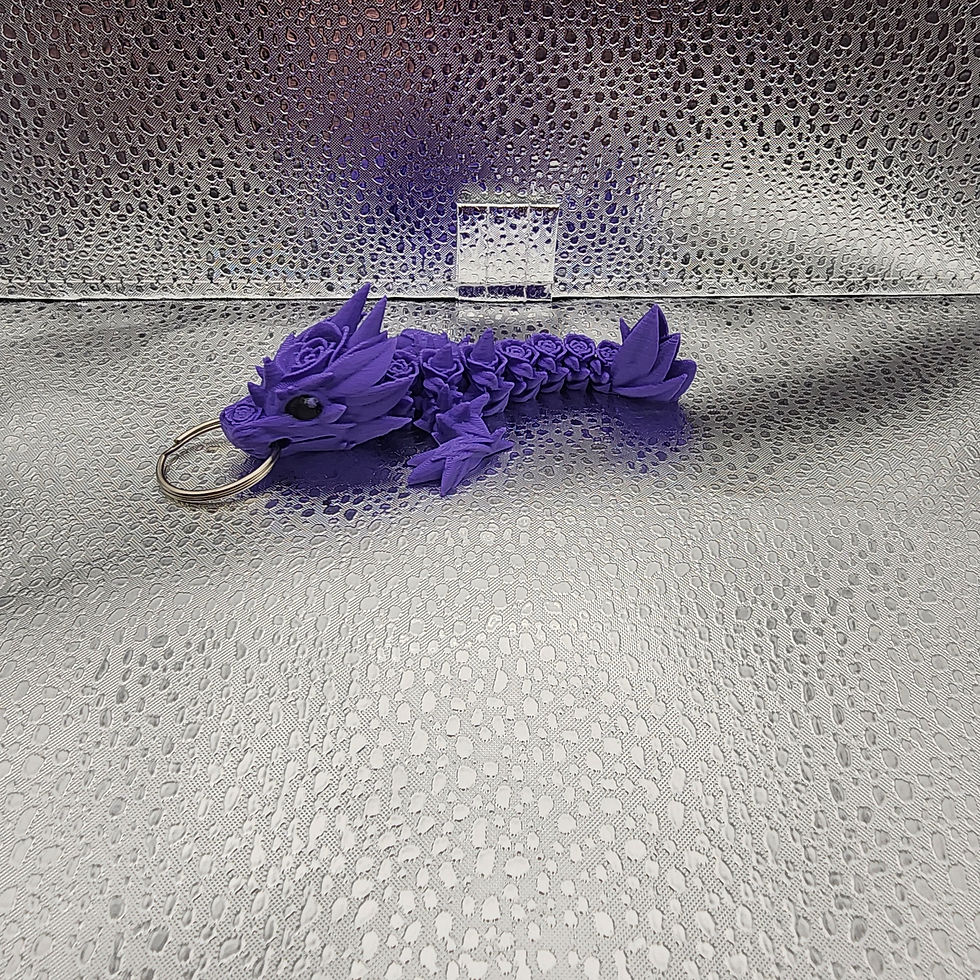Thumbnail: Cinderwing Rose Dragon Key Chain