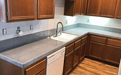 Kitchen countertop after professional refinishing