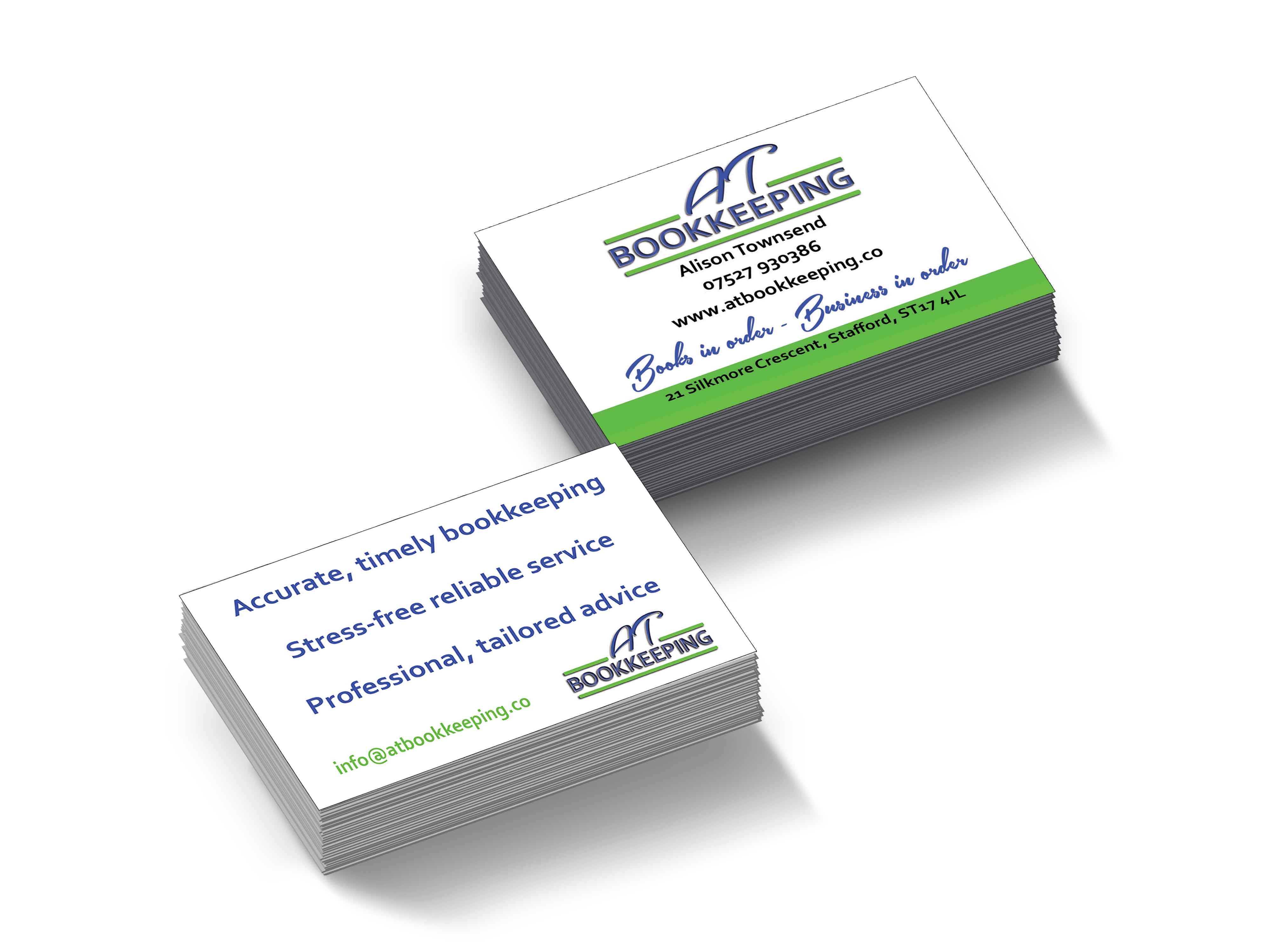 AT Bookkeping Business Cards