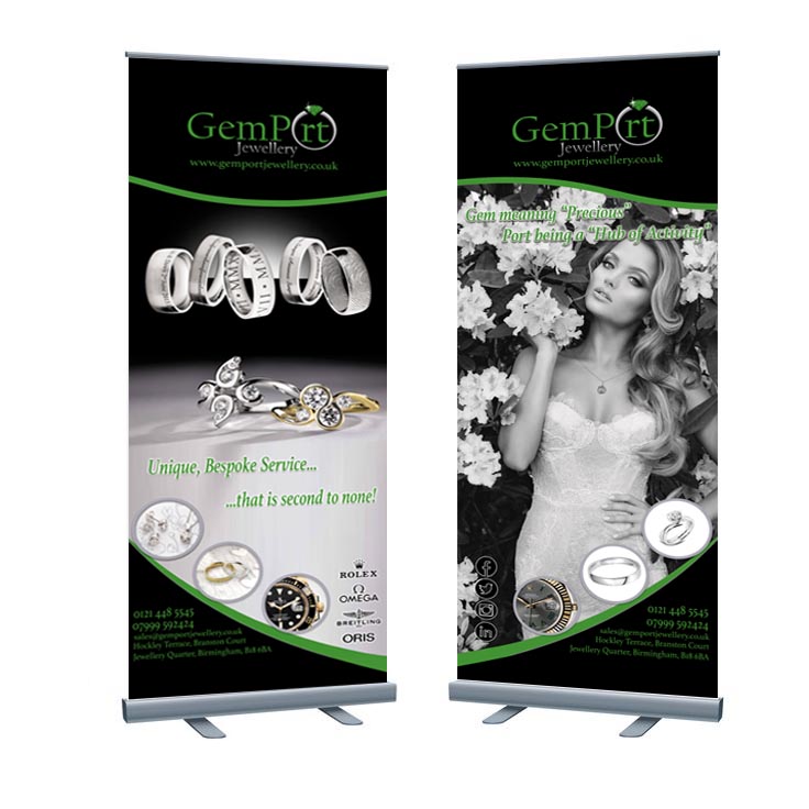 Gemport Jewellery Roller Banners
