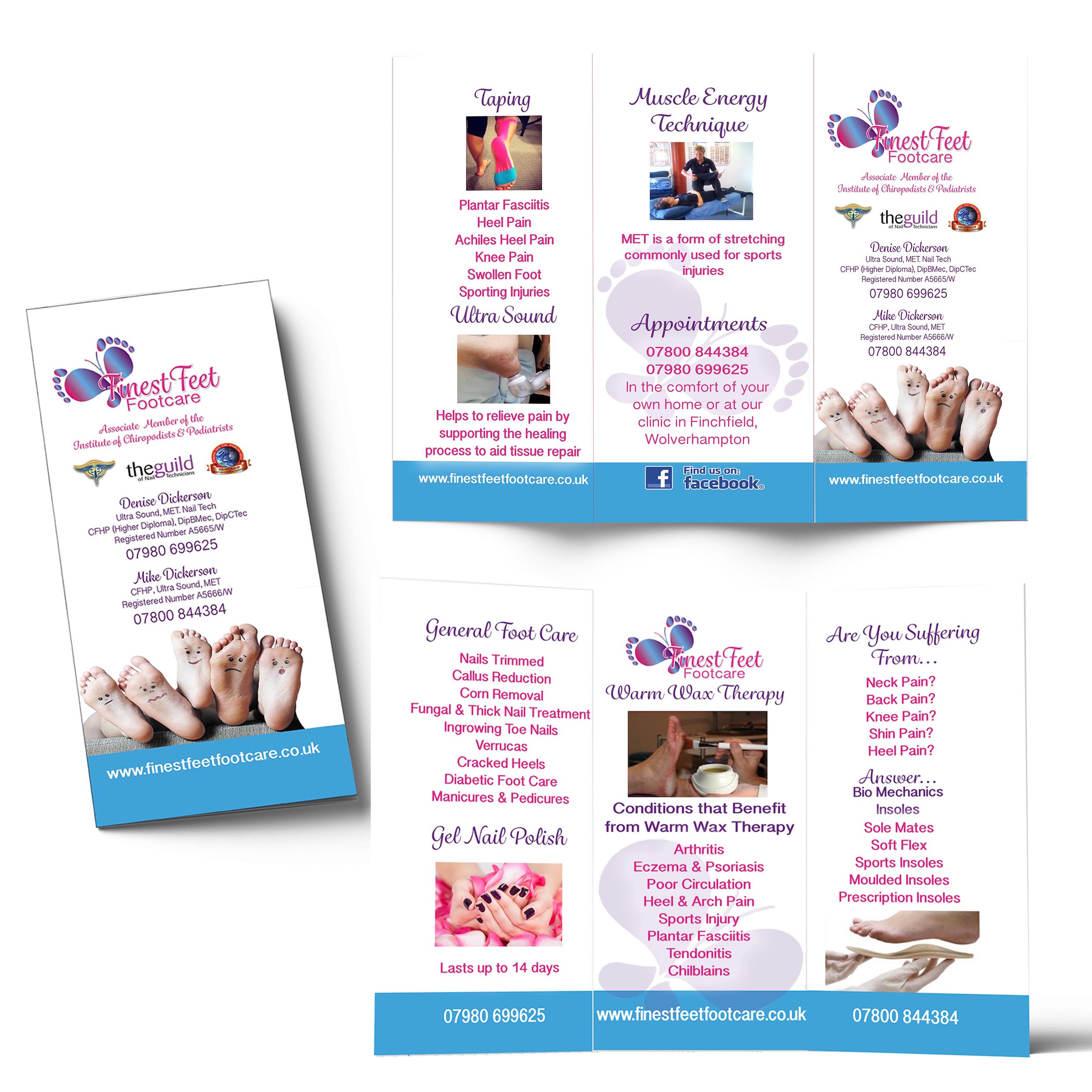 Finest Feet Trifold Leaflet