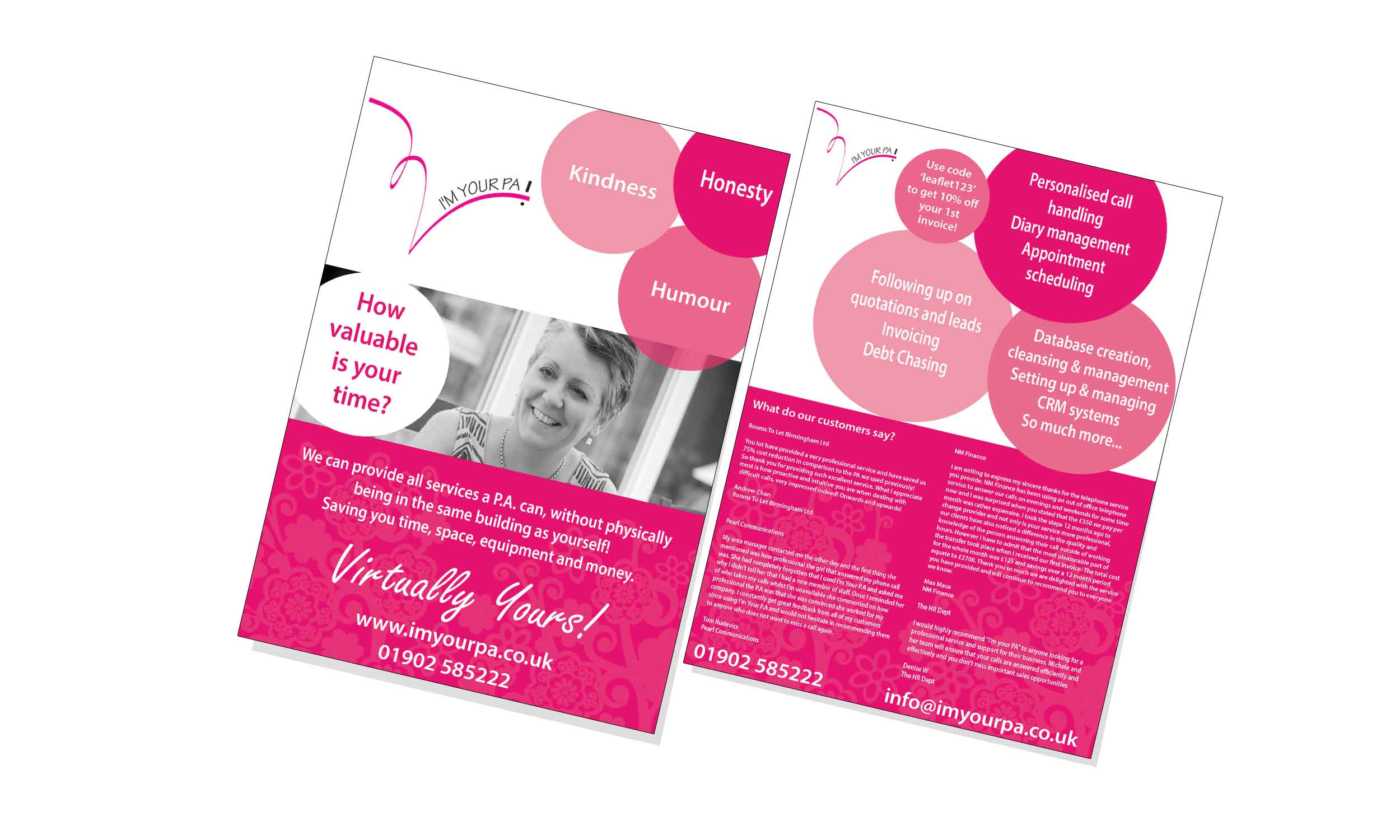 I'm Your PA Leaflet