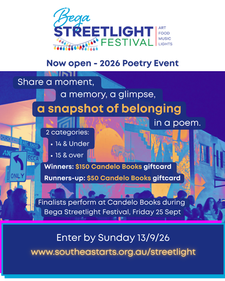 2026 Bega Streetlight Poetry Event - Enter now