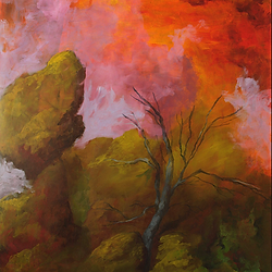 Babylon, 102 x 76cm, acrylic on yupo paper, Peter Jordan