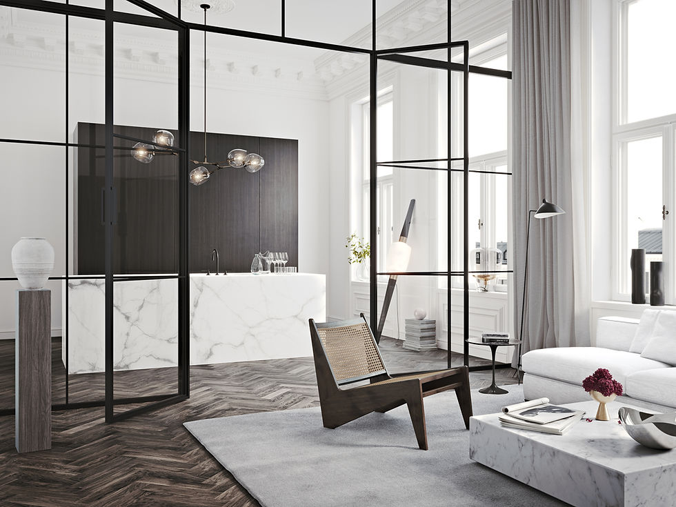 3D-renderad inomhusmiljö