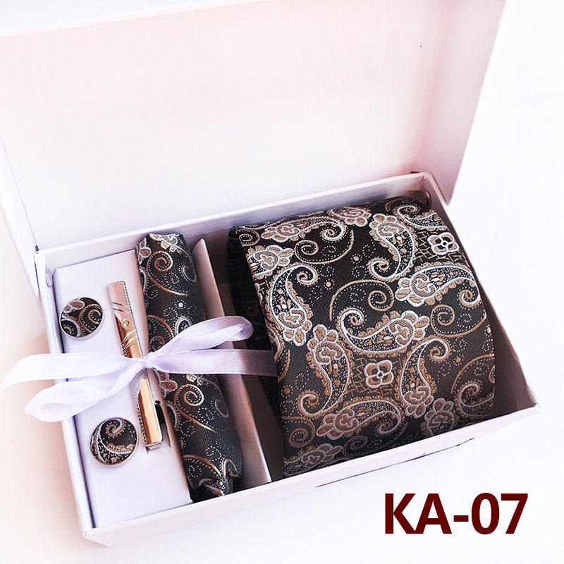 תמונה ממוזערת: Fashion Mens Tie Sets Gifts Necktie Mens With Pocket Square Box