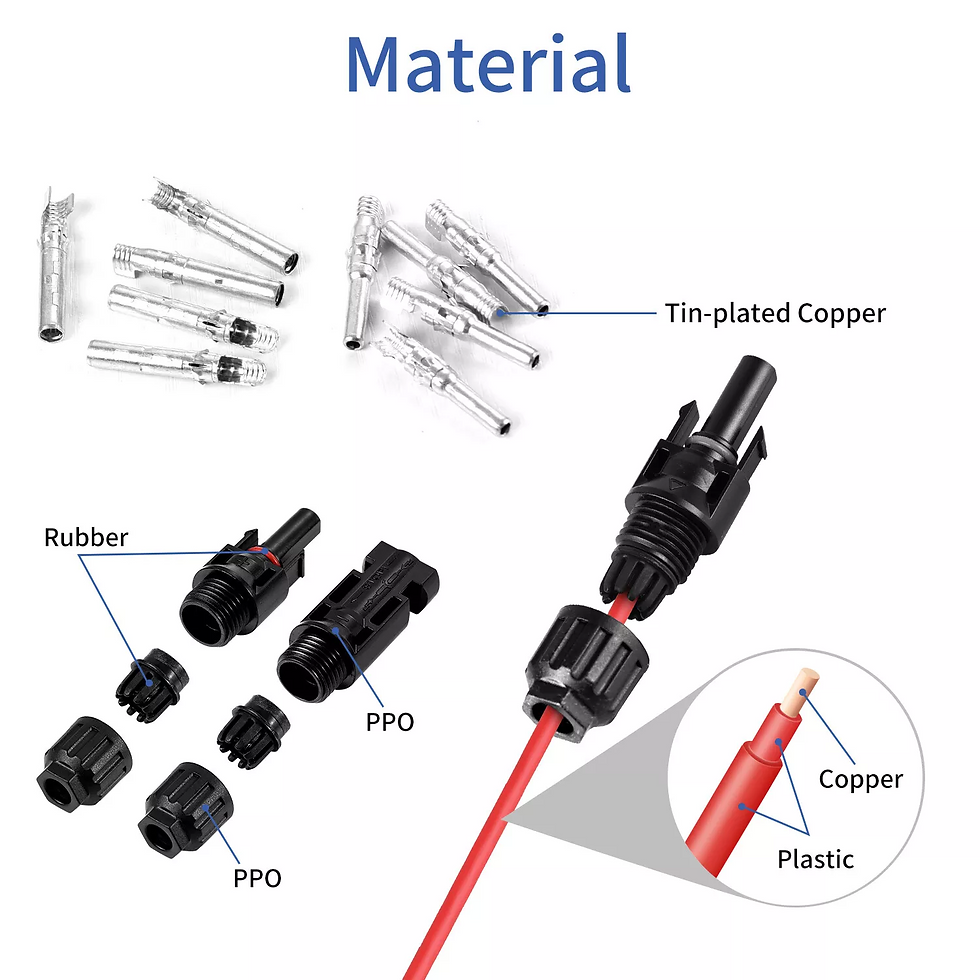 Miniatura: 10/20/50/100/200 Pairs Male Female Solar Cable Connectors For DIY Solar Panel US