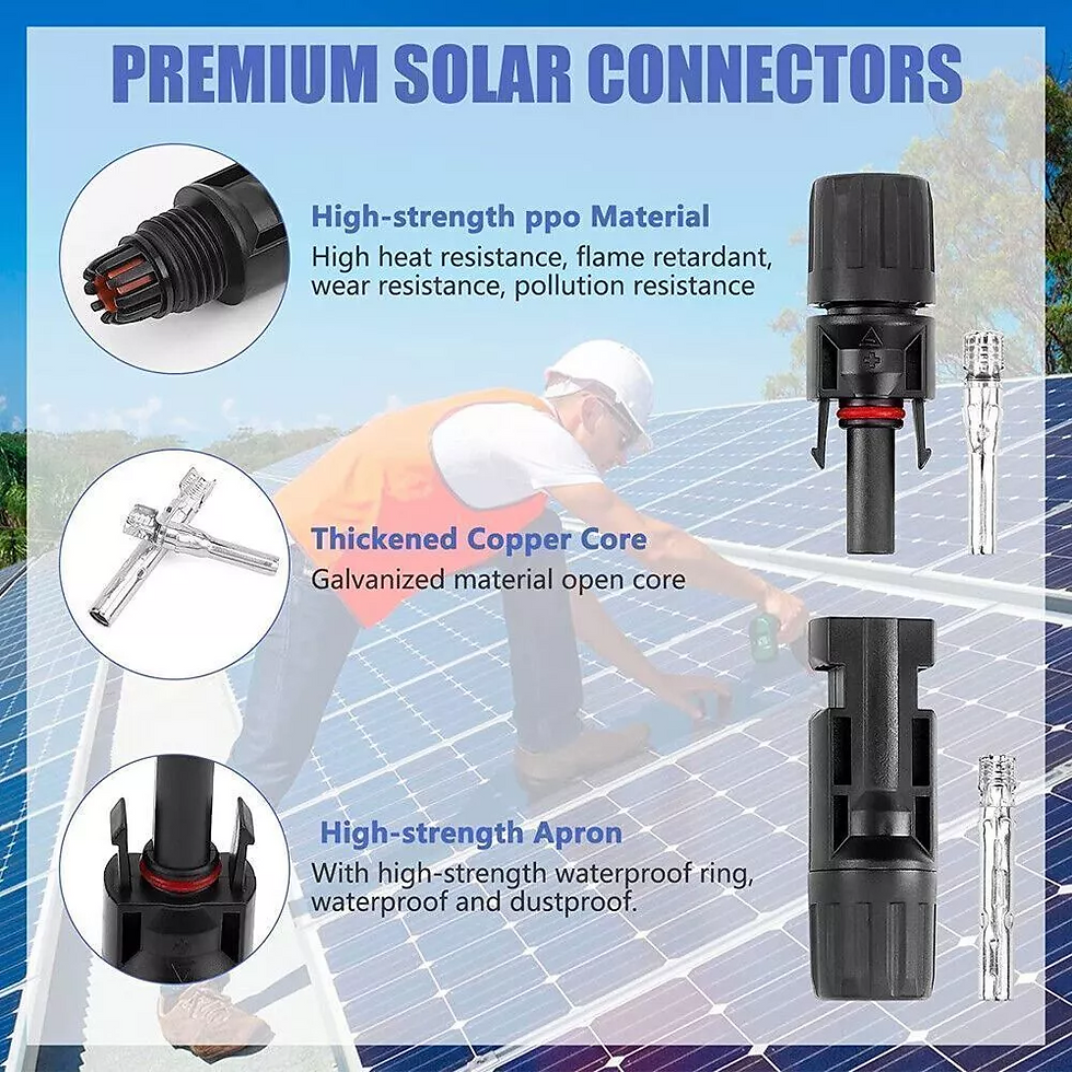 Miniatura: 10/20/50/100/200 Pairs Male Female Solar Cable Connectors For DIY Solar Panel US