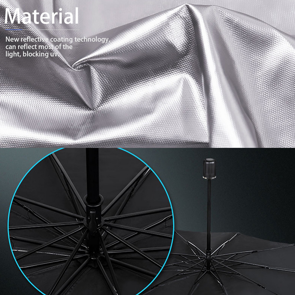Miniatura: 57" Car Windshield Sun Shade Foldable Umbrella Front Window Cover Visor Umbrella