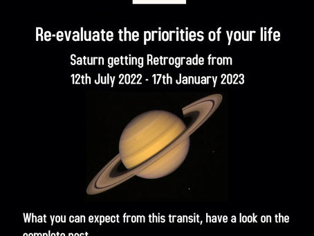 Saturn retrograde in Capricorn July 12 , 2022