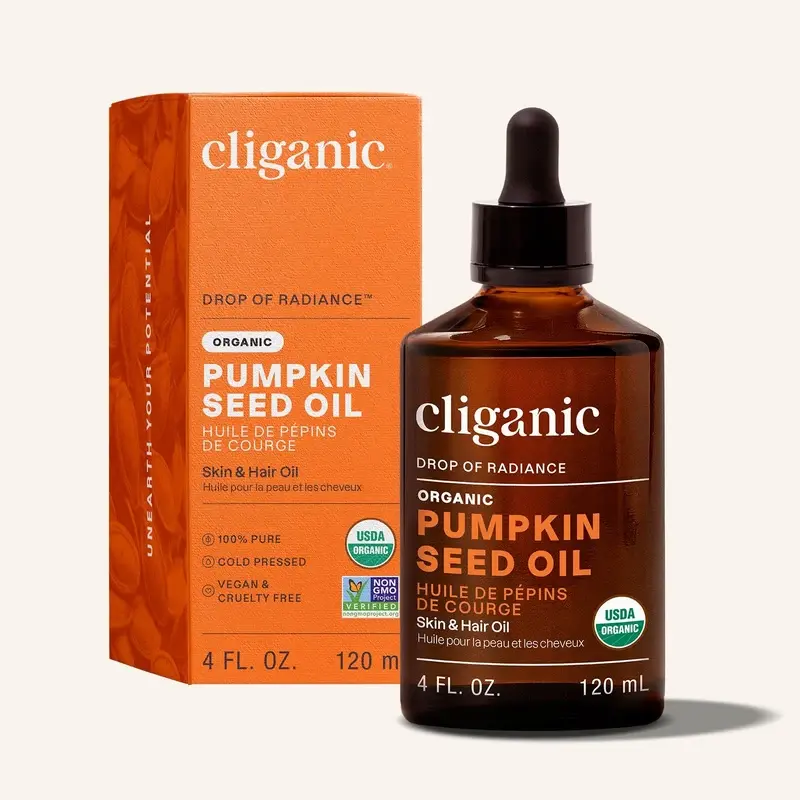 Cliganic Organic Pumpkin Seed Oil 120ml bottle and box