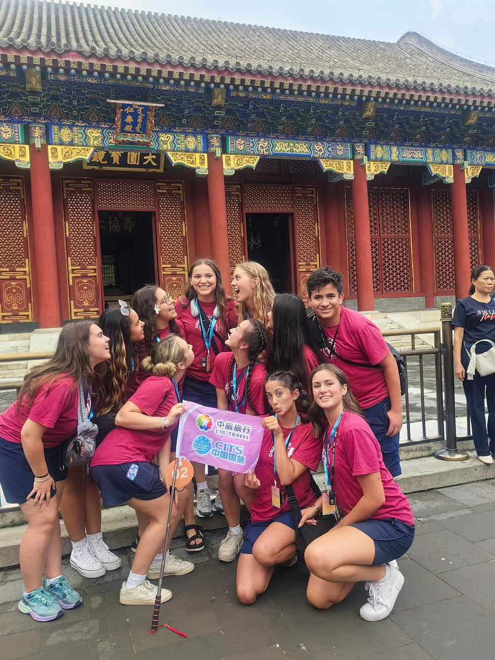 Visitors exploring the Forbidden City