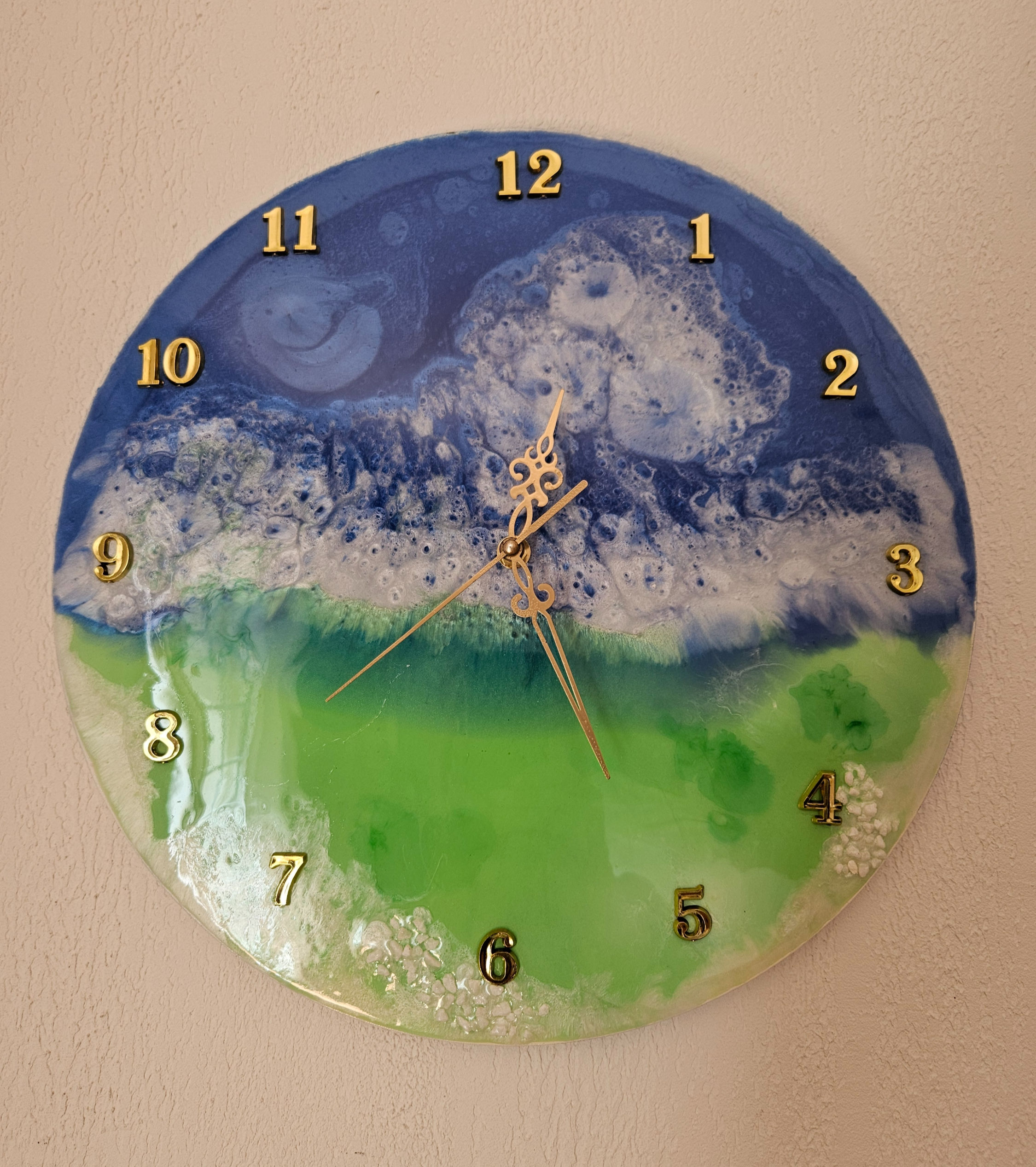 Horloge résine - Le temps qui passe