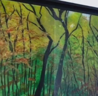 Miniature : Souvenir d'automne - Peinture à l'huile à la résine