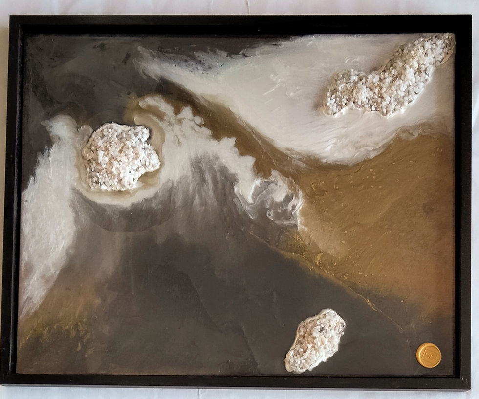 Miniature : Eclats d'Univers - tableau abstrait résine