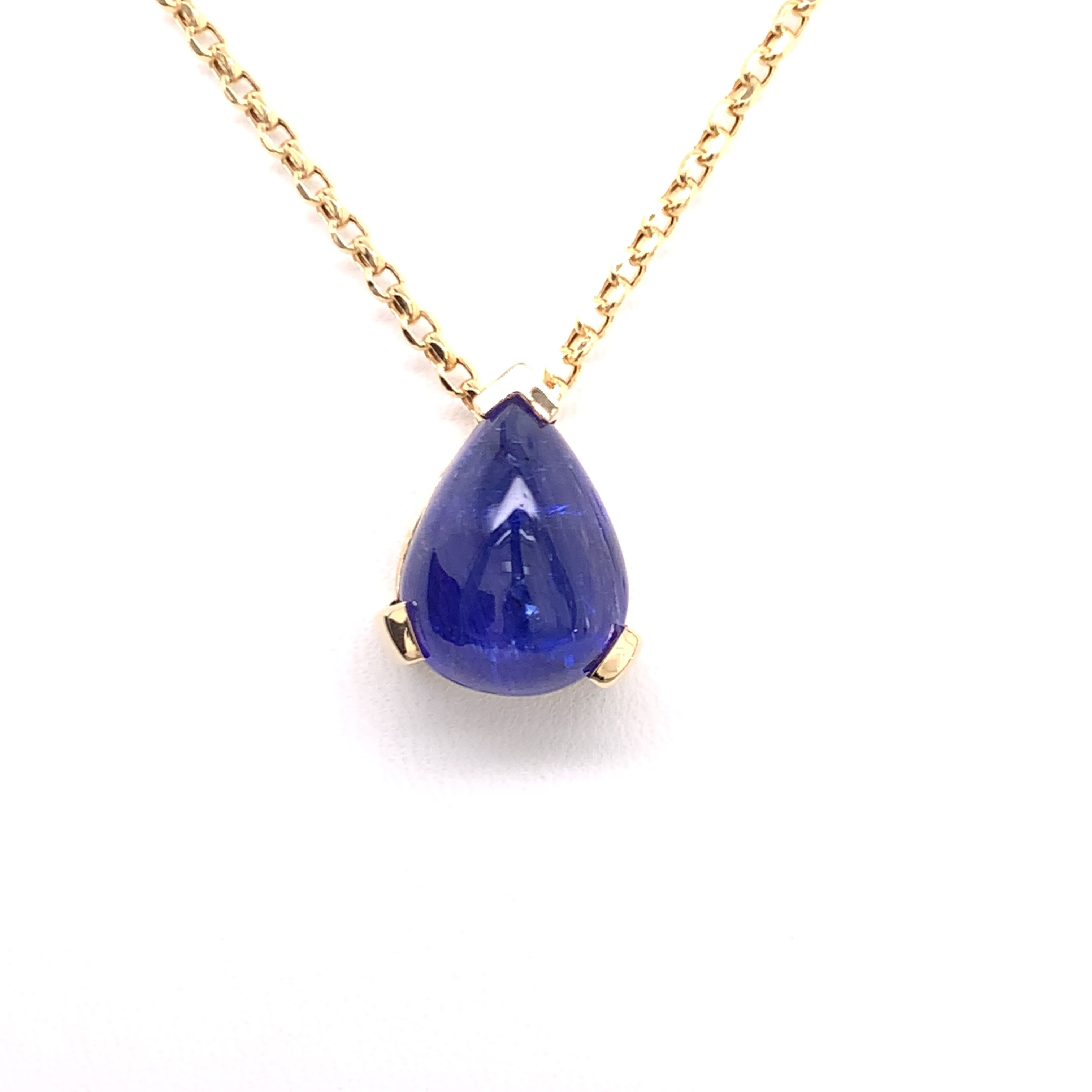 Cabochon Tanzanite Necklace