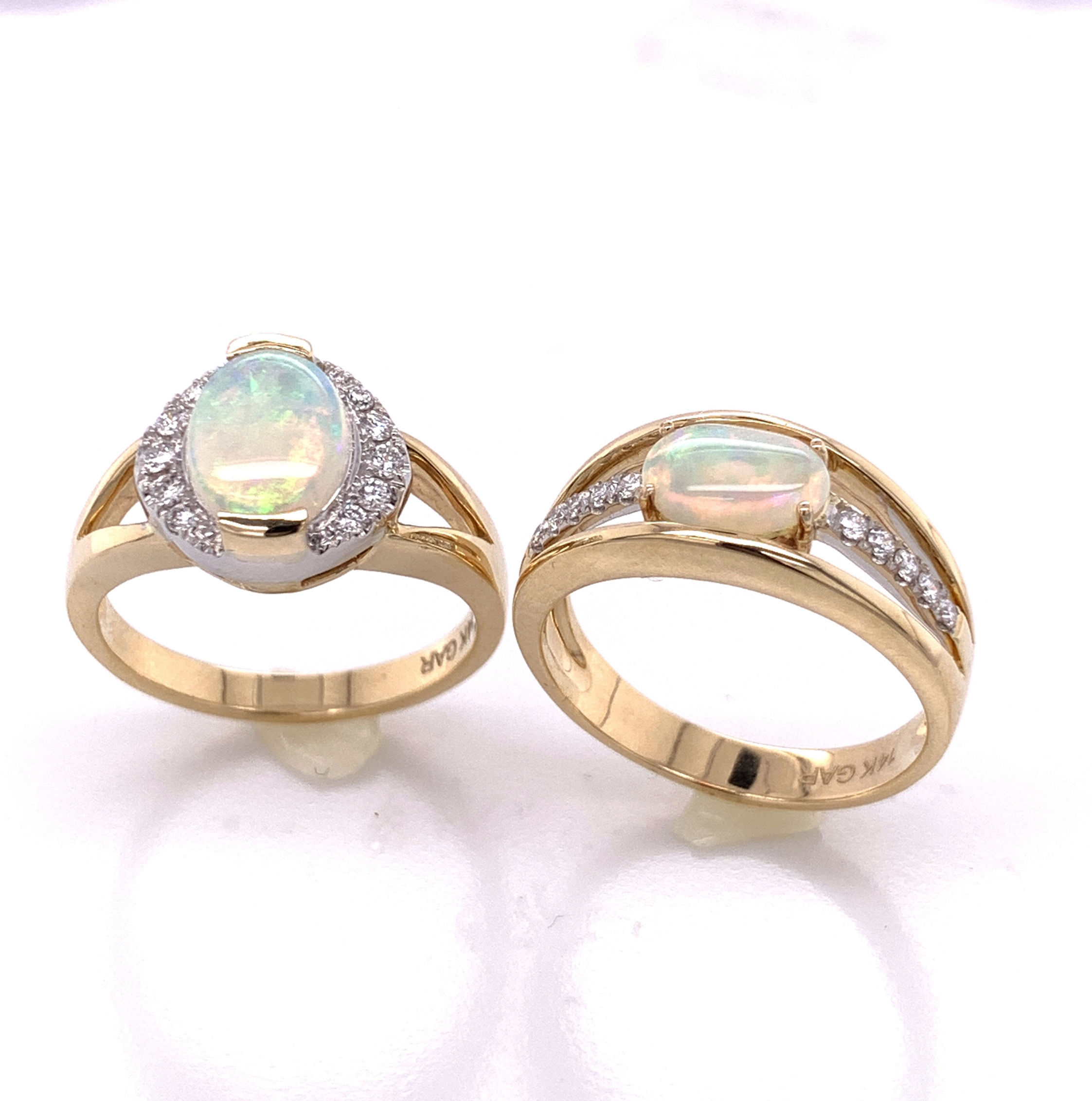 Opal & Diamond Rings