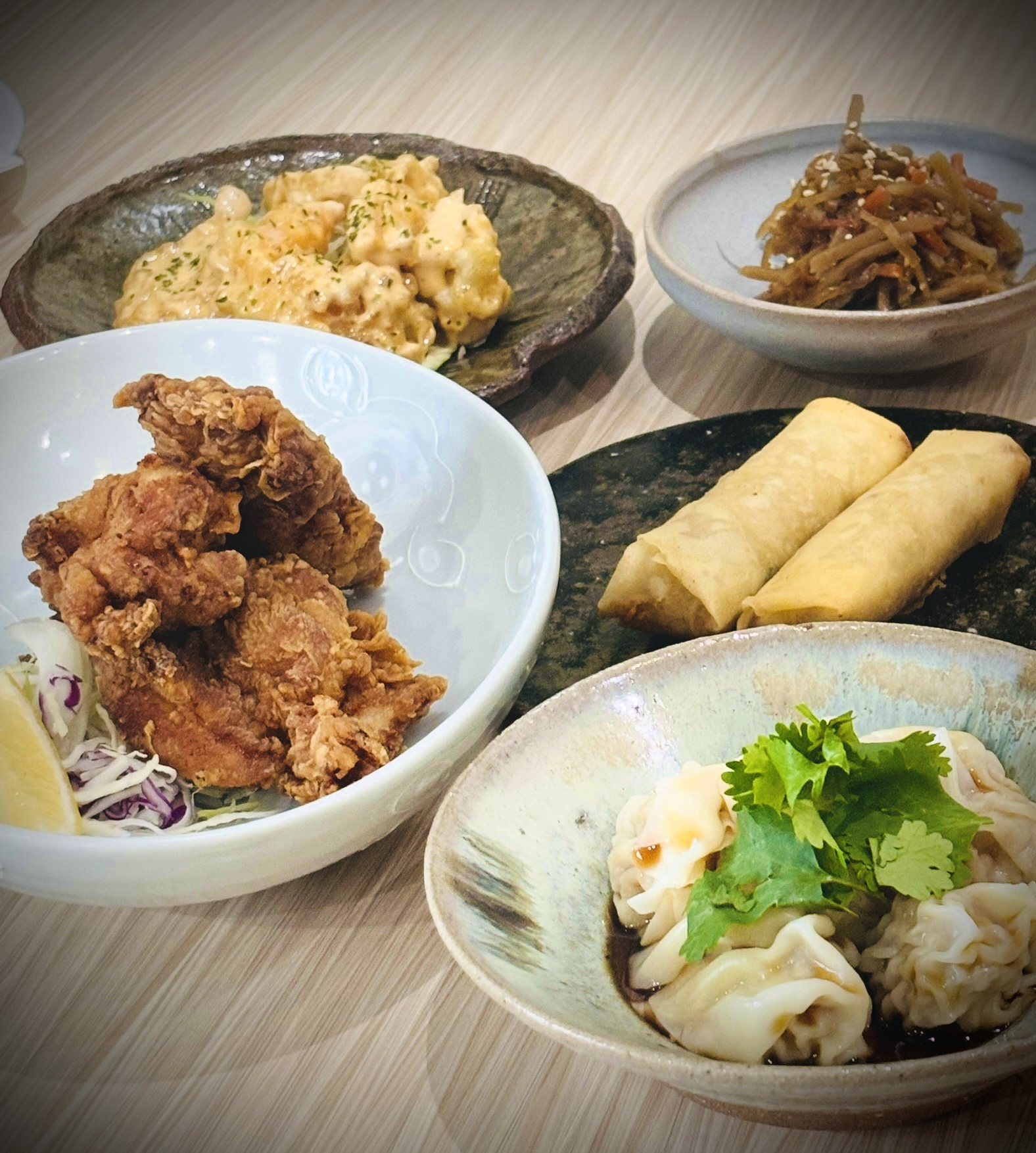 Arranged Food and Objects