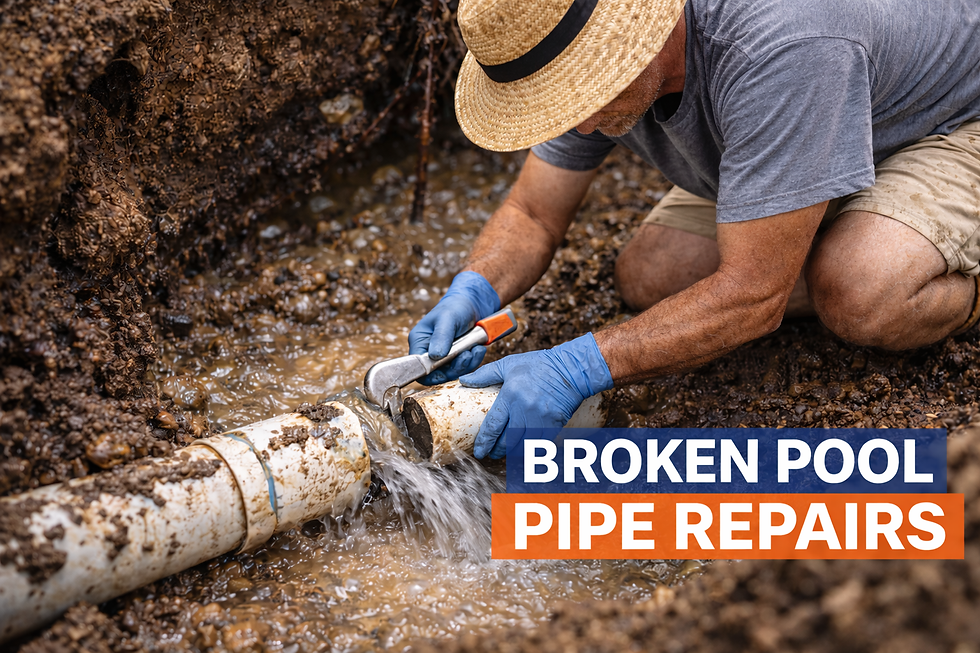 Swimming Pool Broken Pipe