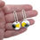 Thumbnail: Yellow Impressions Earrings with Silver Drop
