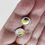 Thumbnail: Yellow Impressions Silver Studs - Medium