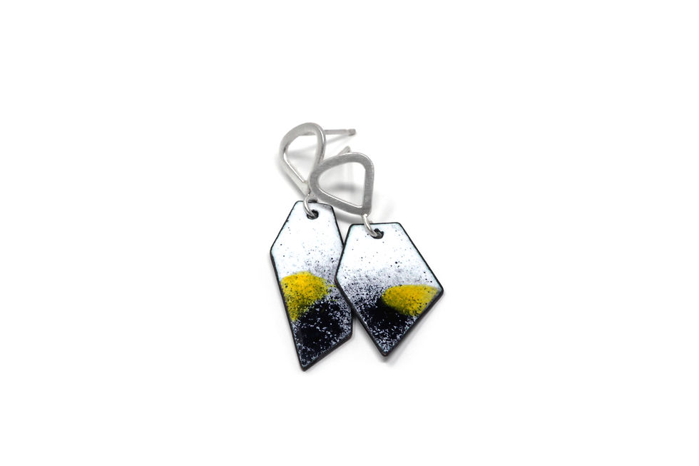 Yellow Impressions Angular Earrings
