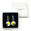 Thumbnail: Yellow Impressions Earrings with Silver Drop