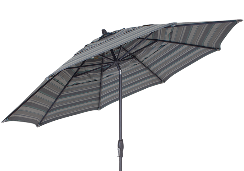 Thumbnail: 11' Auto Tilt Octagon Direction Linen Stripe Fabric (Base Not Included)