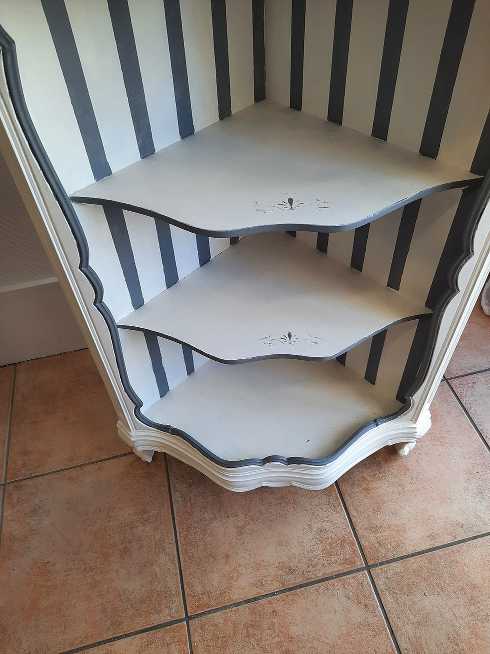 Miniature : Étagère  d angle crème  et grise