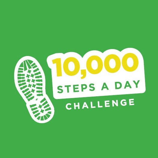 10K steps a day in March Challenge Logo Green