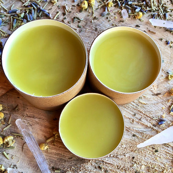 Handcrafted Wholistic Herbals Salves in Eco-friendly Containers