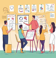team using methodology, like design thin