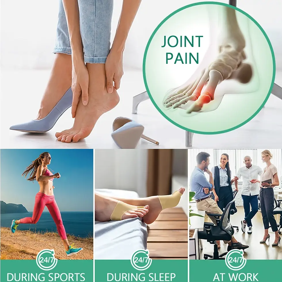 Thumbnail: 1Pair Toe Separator Hallux Valgus Bunion Corrector Hammer Toe Straightener Foot 