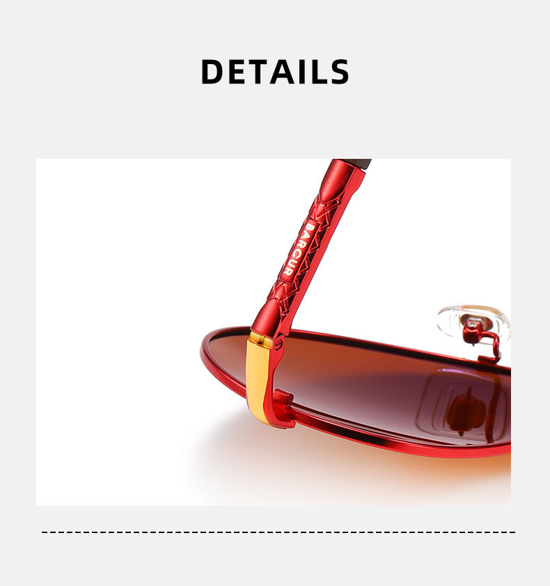 Thumbnail: BARCUR Aluminum Vintage Men's Sunglasses Men Polarized Coating Classic Sun Glass