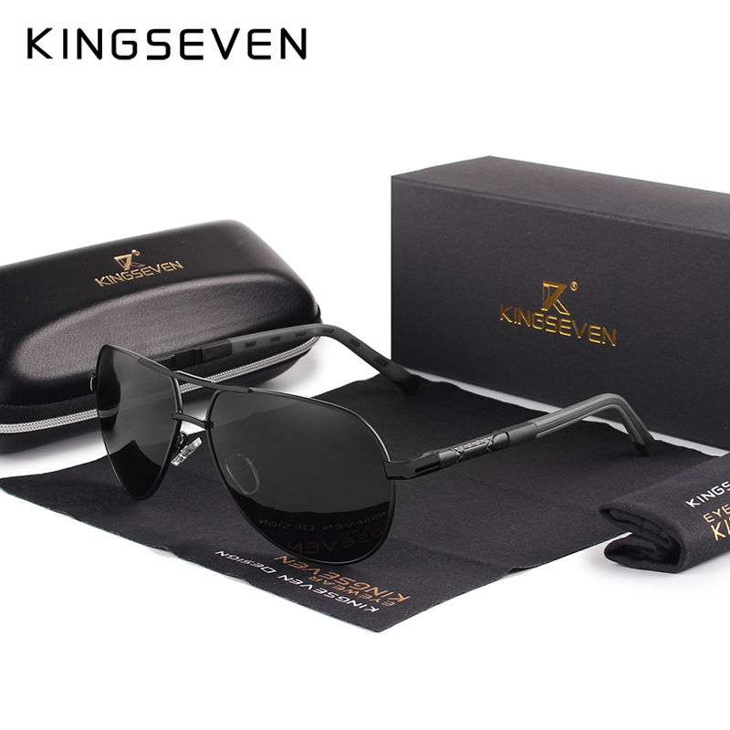 Thumbnail: KINGSEVEN Men Vintage Aluminum Polarized Sunglasses Classic Brand Sun glasses Co