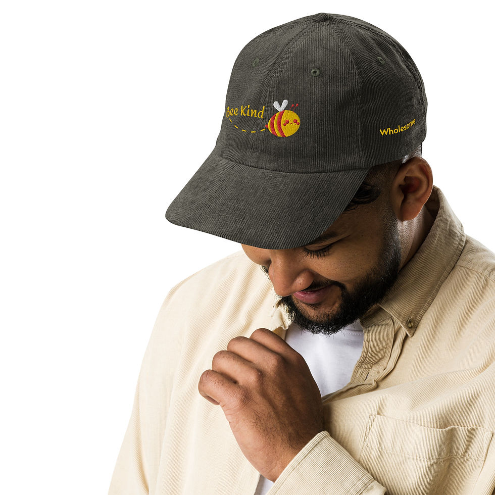 Thumbnail: Bee Kind Bee Wholesome Vintage corduroy cap