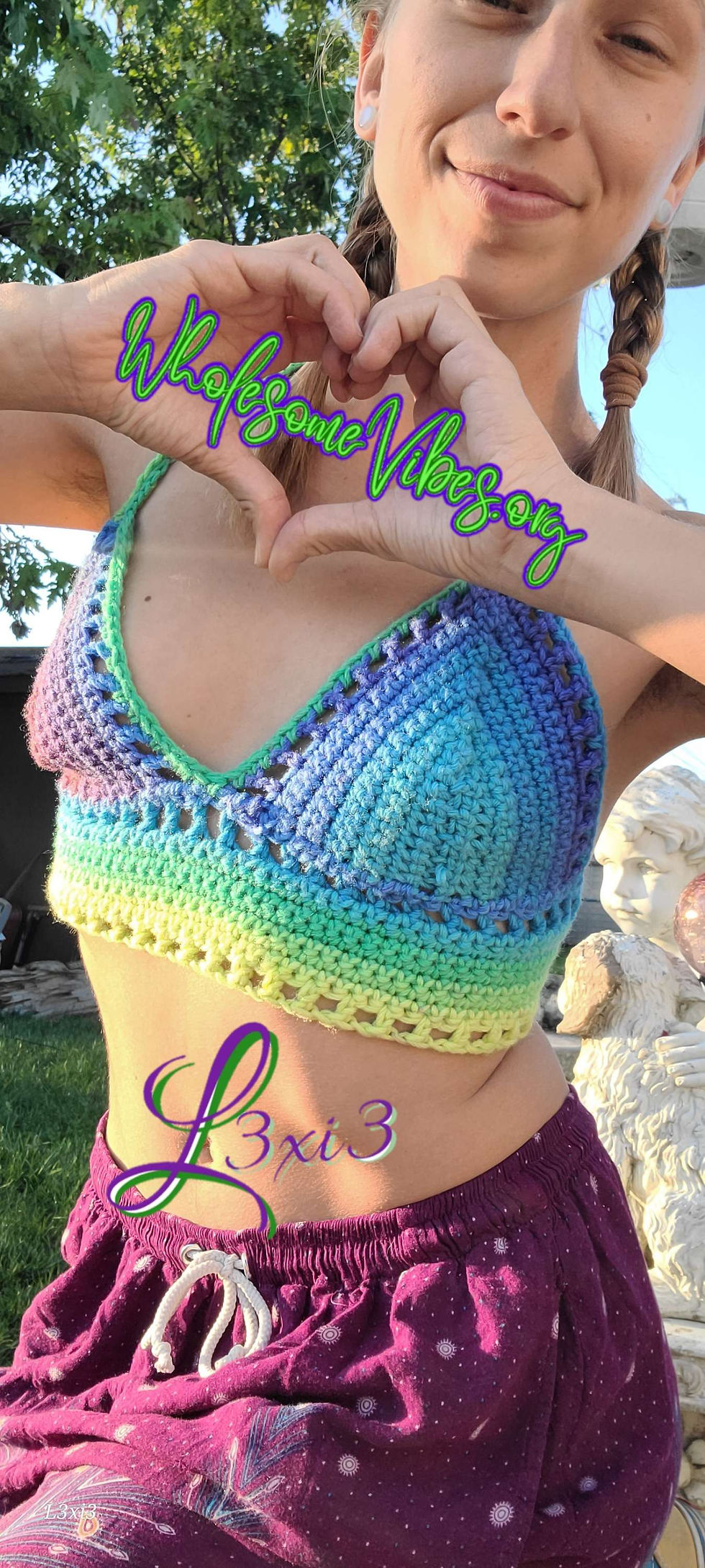 Thumbnail: Handmade Dropthru Crop Top X Back