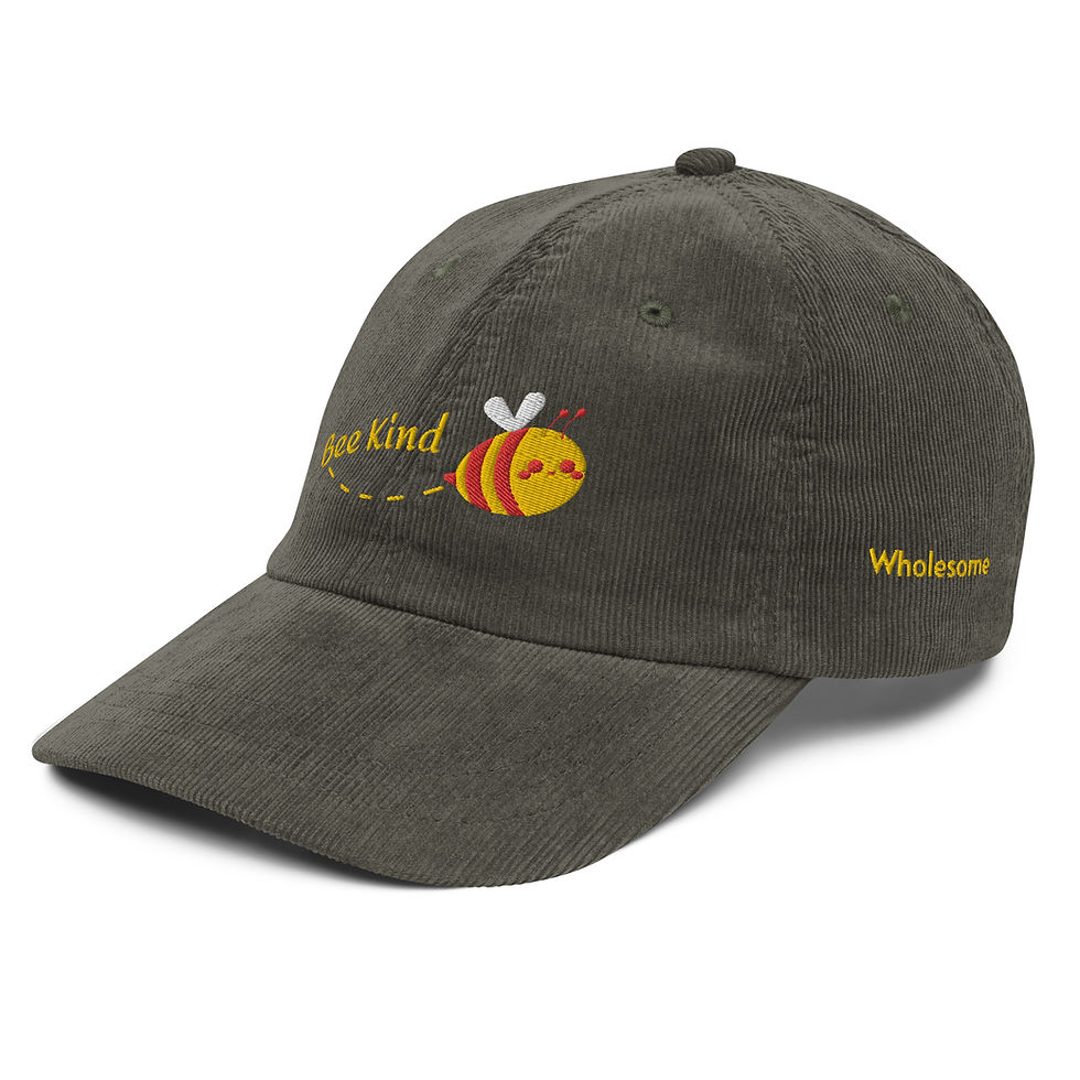 Thumbnail: Bee Kind Bee Wholesome Vintage corduroy cap