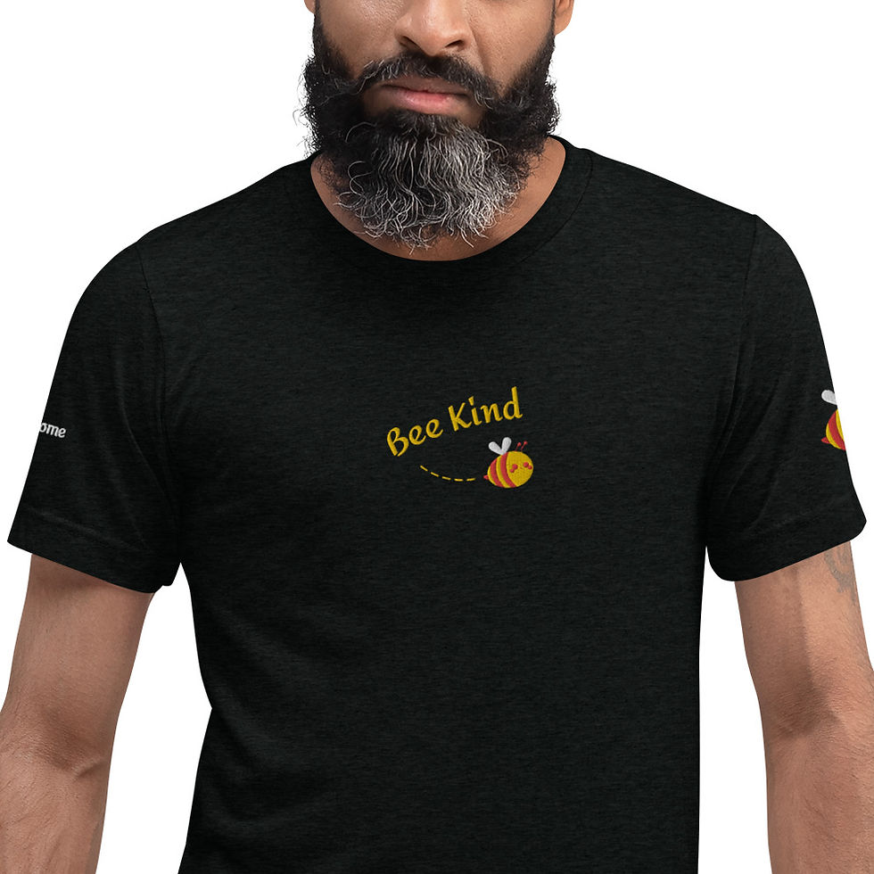 Thumbnail: Bee Kind Short sleeve t-shirt embroidered - dark colors